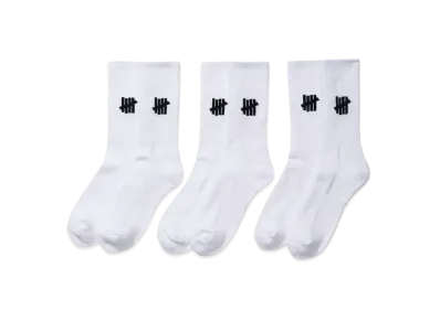 UNDEFEATED Icon Crew Sock 3-Pack "White"