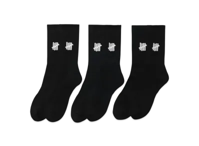 UNDEFEATED Icon Crew Sock 3-Pack "Black"