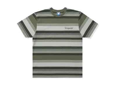 UNDEFEATED Script Striped S/S Tee "Olive"