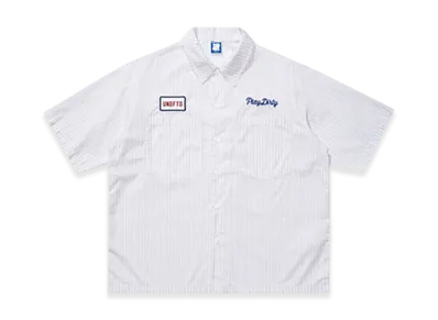 UNDEFEATED Striped S/S Workshirt "White"