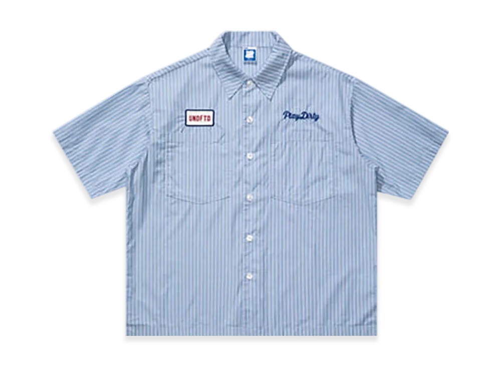 UNDEFEATED Striped S/S Workshirt "Light Blue"