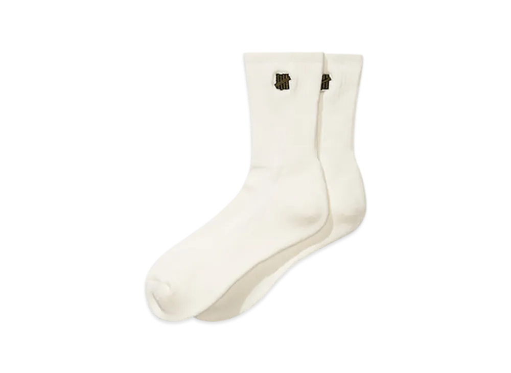 UNDEFEATED Premium Icon Crew Sock "Off White"