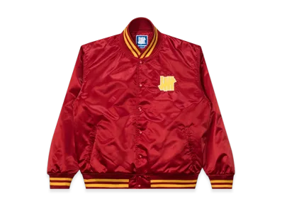 UNDEFEATED Icon Satin Varsity Jacket "Red"
