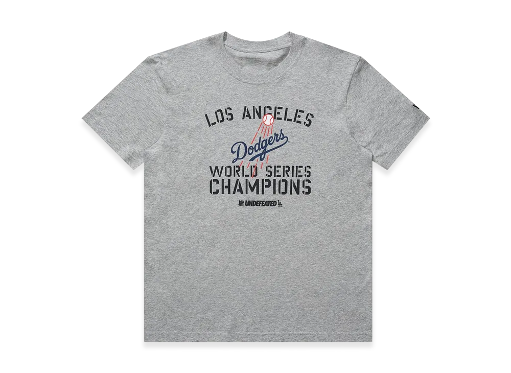 UNDEFEATED x New Era x Los Angeles Dodgers Stencil S/S Tee "Heather Grey"