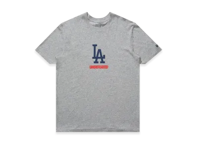 UNDEFEATED x New Era x Los Angeles Dodgers Stacked Logo S/S Tee "Heather Grey"