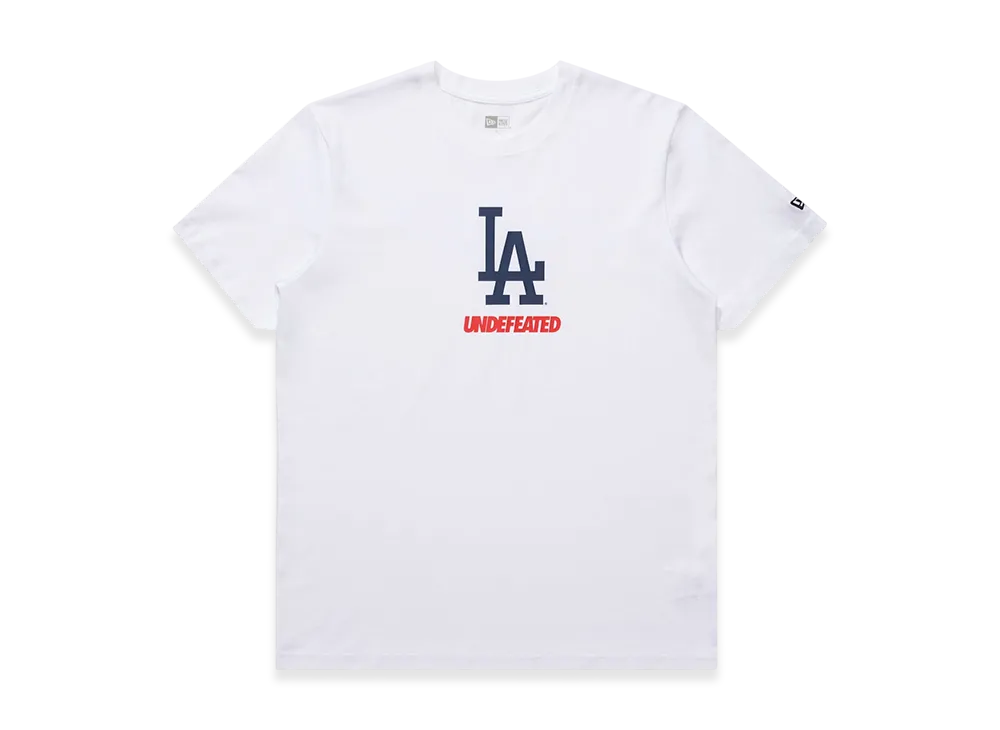 UNDEFEATED x New Era x Los Angeles Dodgers Stacked Logo S/S Tee "White"