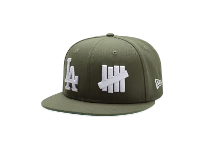 UNDEFEATED x New Era x Los Angeles Dodgers Logos Fitted "Olive"