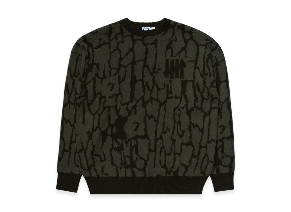UNDEFEATED Bark Camo Sweater "Olive"