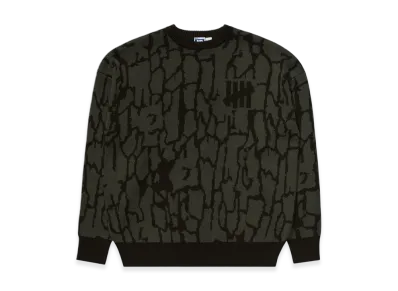 UNDEFEATED Bark Camo Sweater "Olive"
