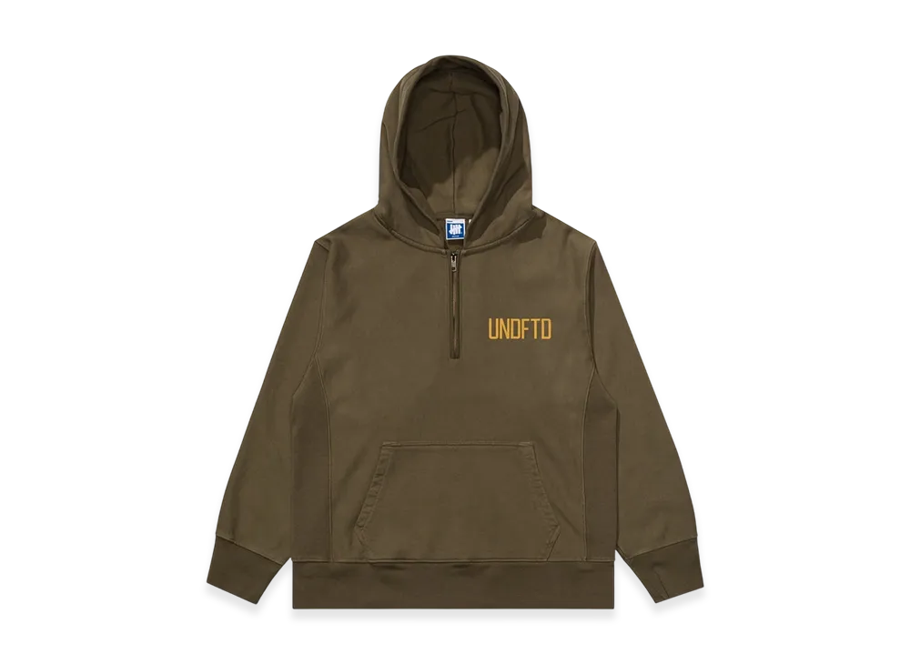 UNDEFEATED Quarter Zip Pullover Hood "Olive"