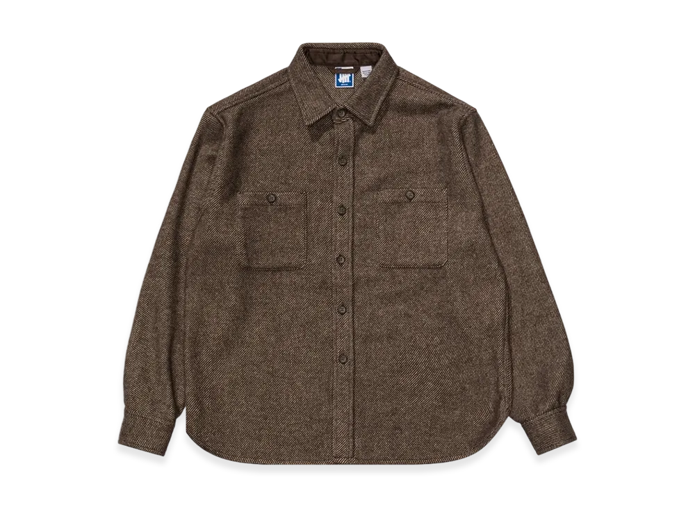 UNDEFEATED L/S Twill Flannel "Brown"
