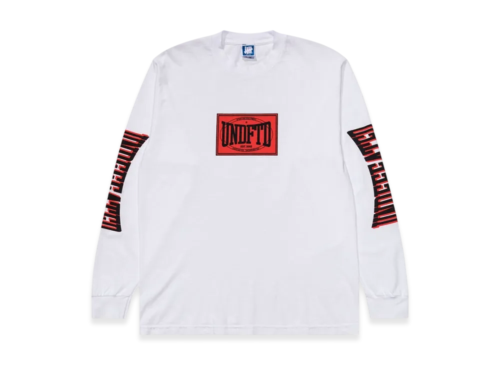UNDEFEATED Knockout L/S Tee "White"
