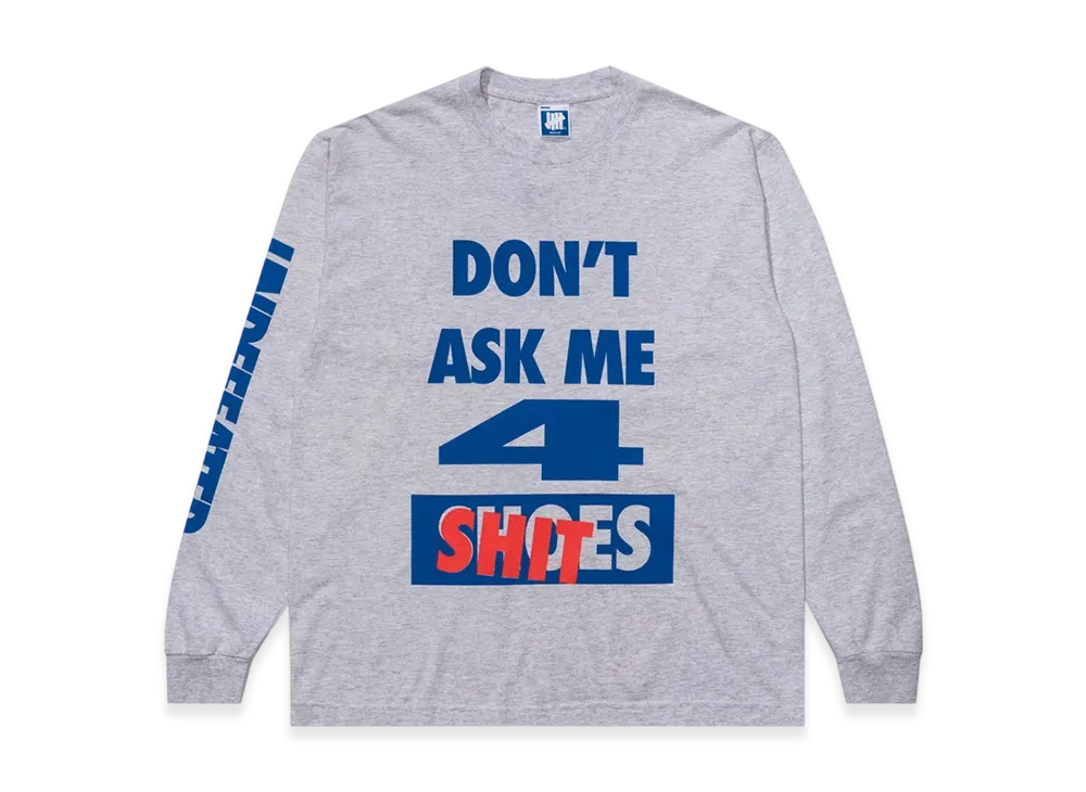 UNDEFEATED Don't Ask L/S Tee "Gray"