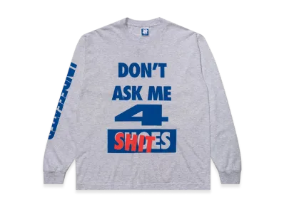 UNDEFEATED Don't Ask L/S Tee "Gray"