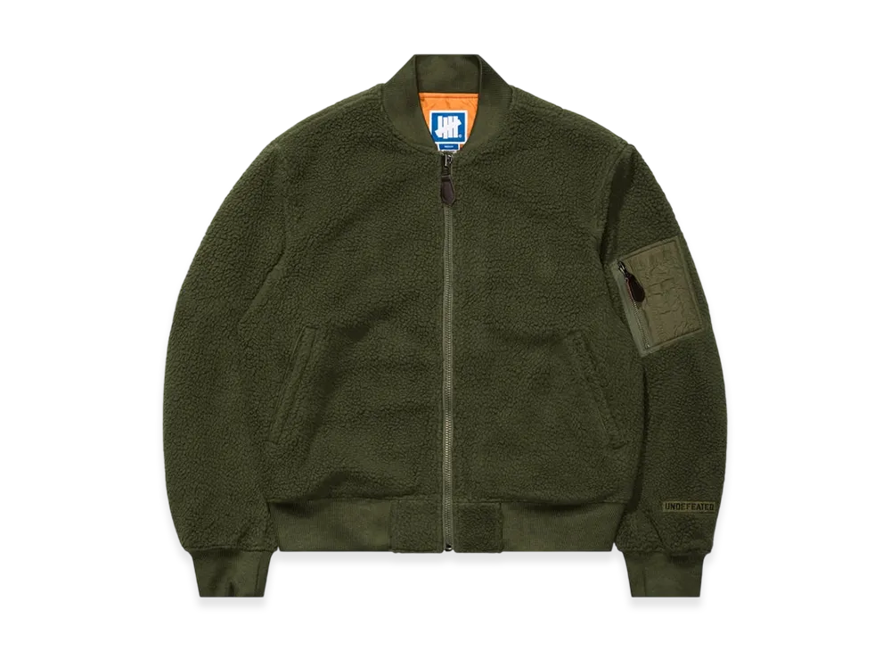 UNDEFEATED Polar Fleece MA-1 Jacket "Olive"