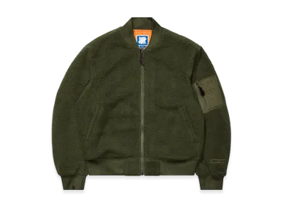 UNDEFEATED Polar Fleece MA-1 Jacket "Olive"
