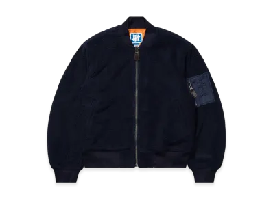 UNDEFEATED Polar Fleece MA-1 Jacket "Navy"
