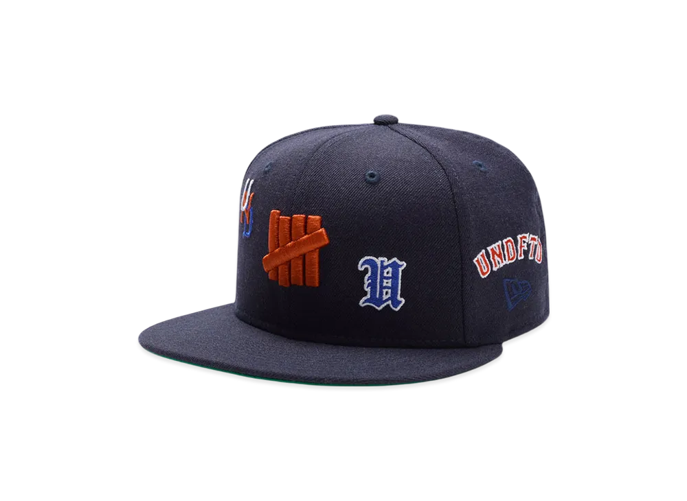 UNDEFEATED x New Era All Over Fitted "Navy"