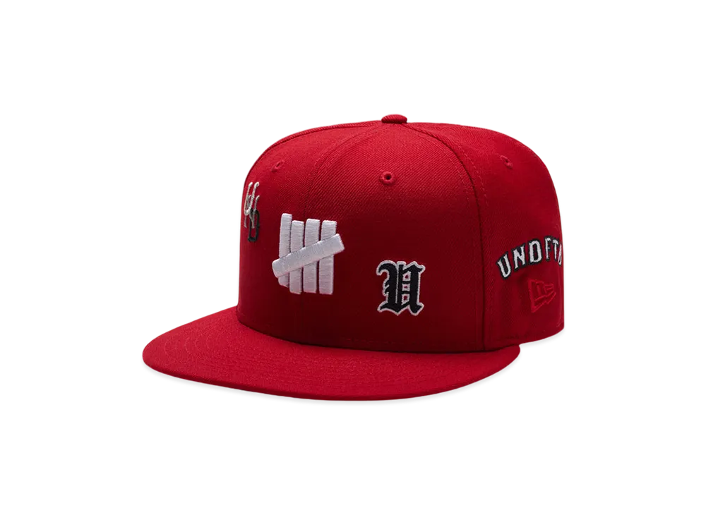 UNDEFEATED x New Era All Over Fitted "Red"
