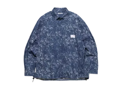 uniform experiment Indigo Print Drawcord Shirt "White"