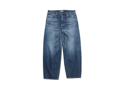 uniform experiment Damaged Hem Tuck Wide Straight Jeans "Indigo"