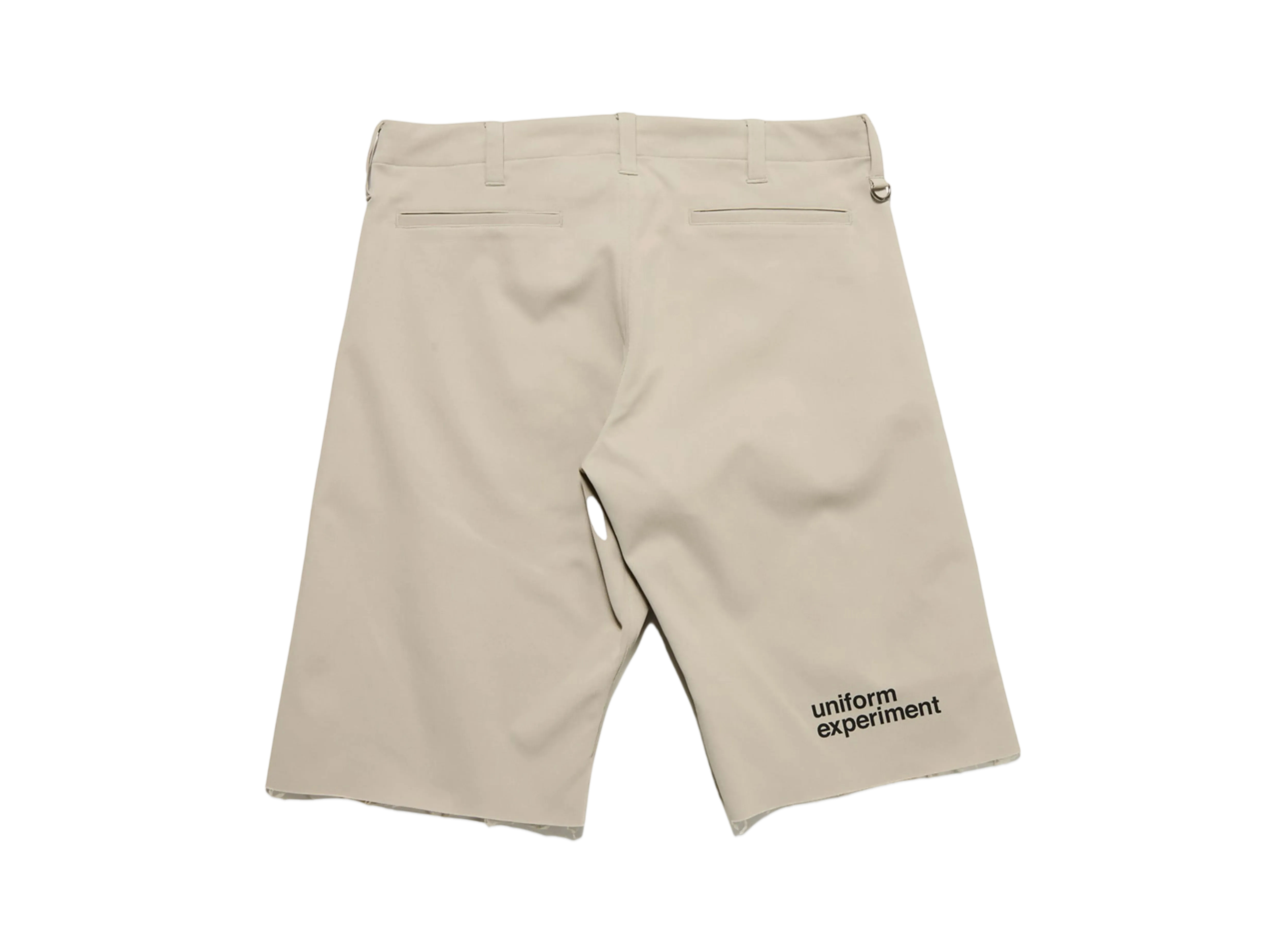 uniform experiment High Stretch Pique Cut Off Shorts "Beige"
