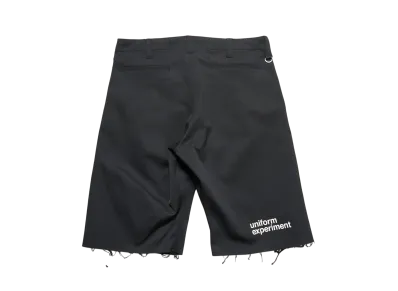 uniform experiment High Stretch Pique Cut Off Shorts "Black"