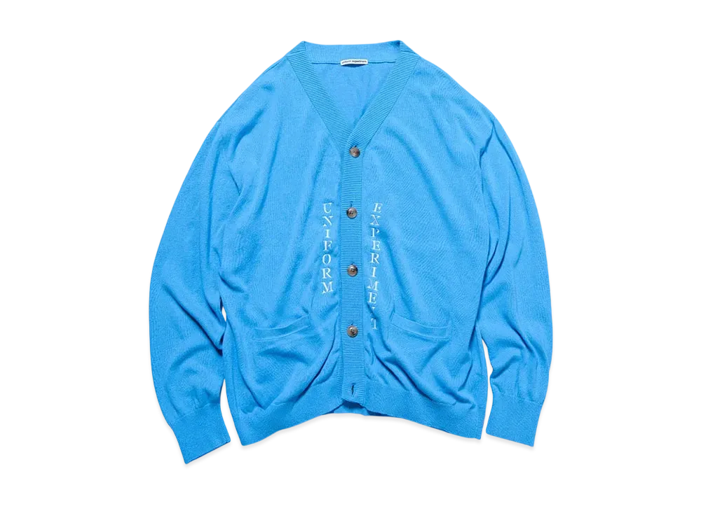 uniform experiment Stencil Logo Cardigan "Light Blue"