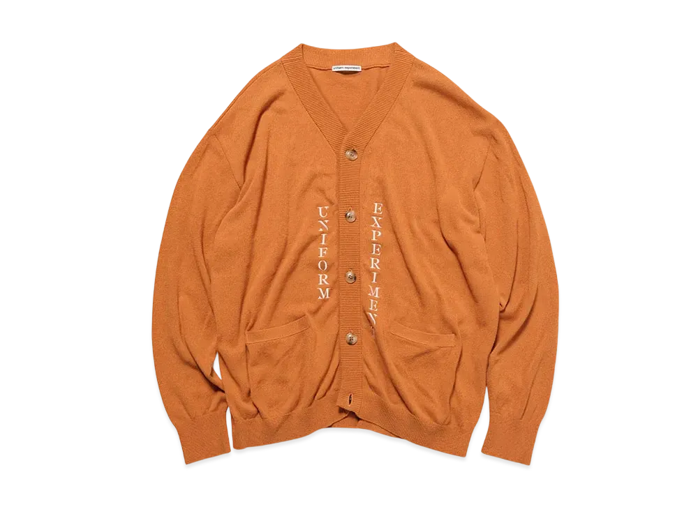 uniform experiment Stencil Logo Cardigan "Orenge"