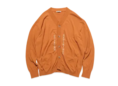 uniform experiment Stencil Logo Cardigan "Orenge"
