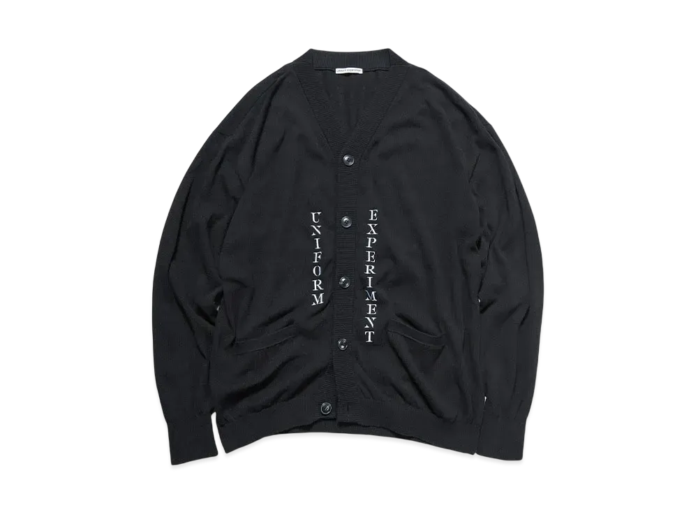 uniform experiment Stencil Logo Cardigan "Black"
