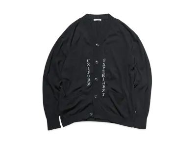 uniform experiment Stencil Logo Cardigan "Black"