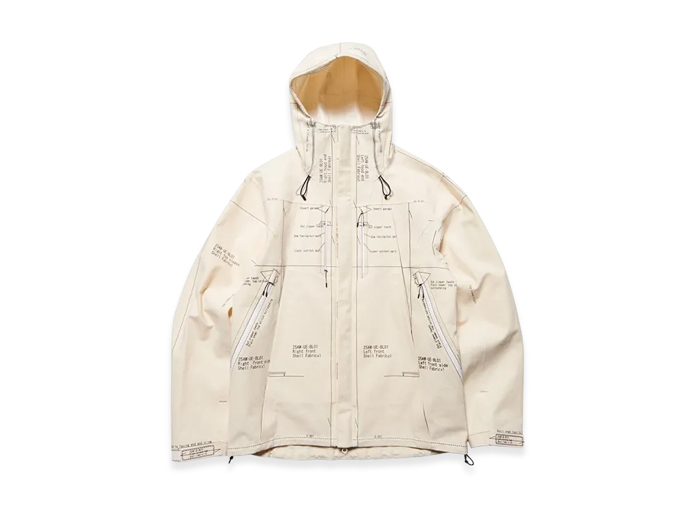 uniform experiment Map-Out 3Layer Mountain Parka "Ivory"