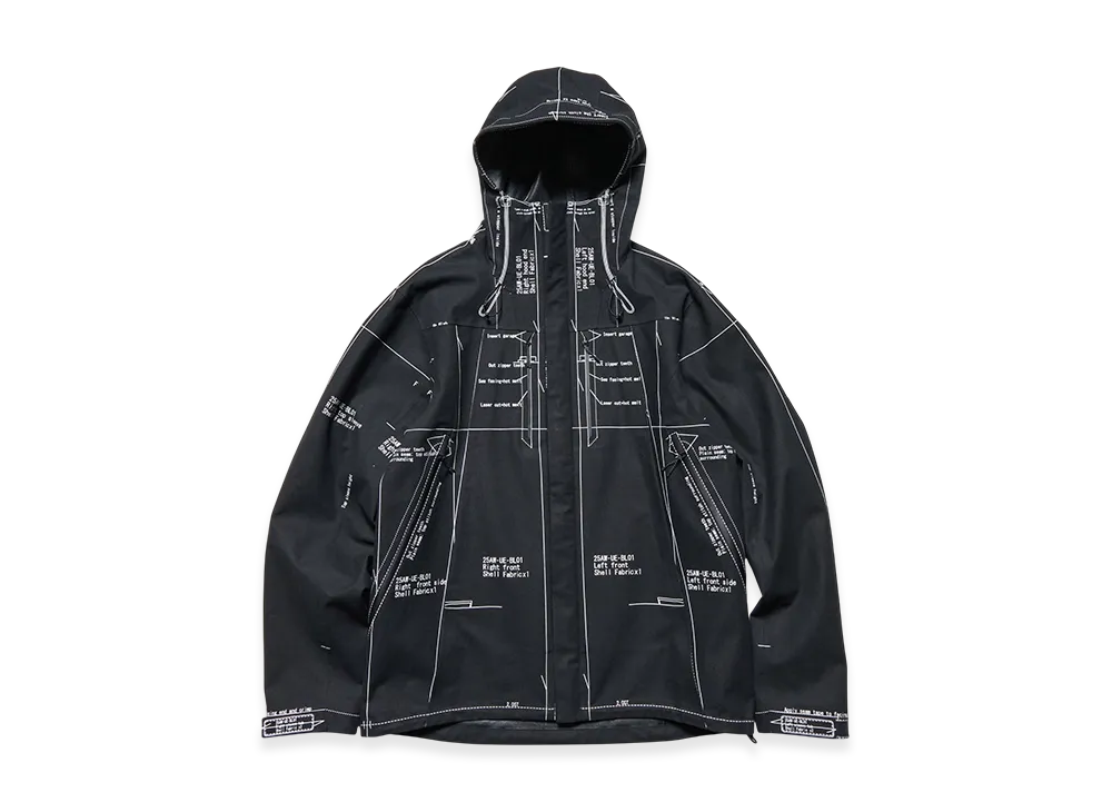 uniform experiment Map-Out 3Layer Mountain Parka "Black"