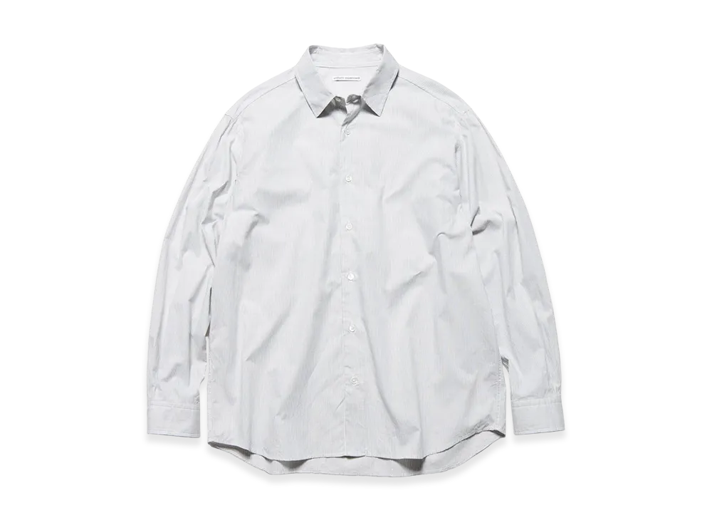 uniform experiment Cut-Out Logo Stripe Shirt "Light Gray"