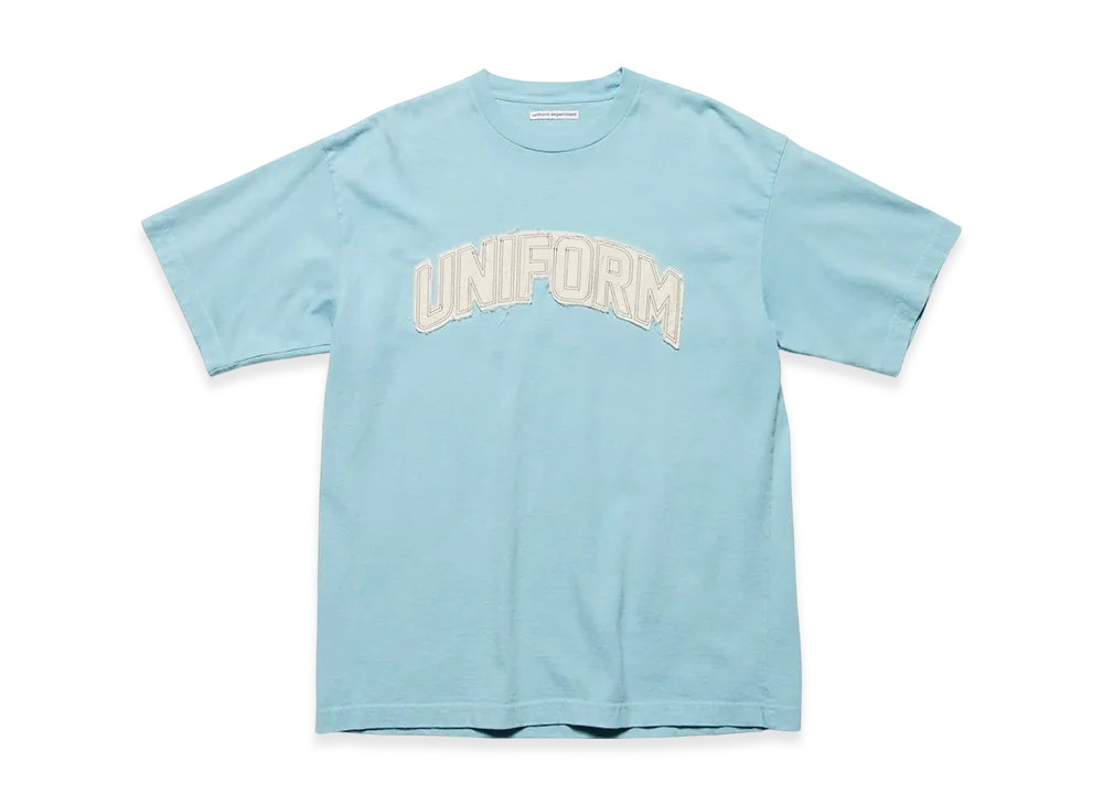uniform experiment Cut-Out Logo Tee "Light Blue"