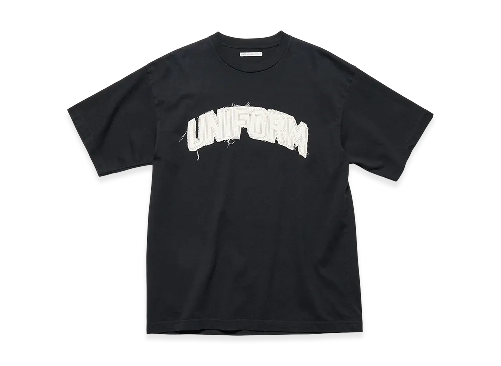 uniform experiment Cut-Out Logo Tee "Black"