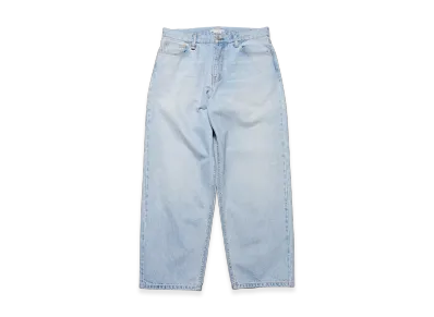 uniform experiment Washed Denim Bold-Fit Jeans "Light Indigo"