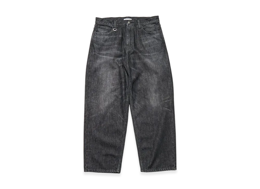 uniform experiment Washed Denim Bold-Fit Jeans "Black"