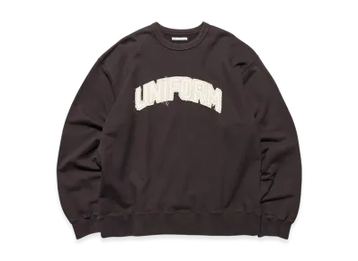 uniform experiment Cut-Out Logo Sweatshirt "Brown"