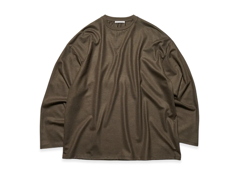 uniform experiment Silky Milled Wool Loose L/S Tee "Brown"