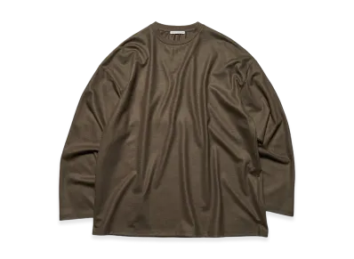 uniform experiment Silky Milled Wool Loose L/S Tee "Brown"