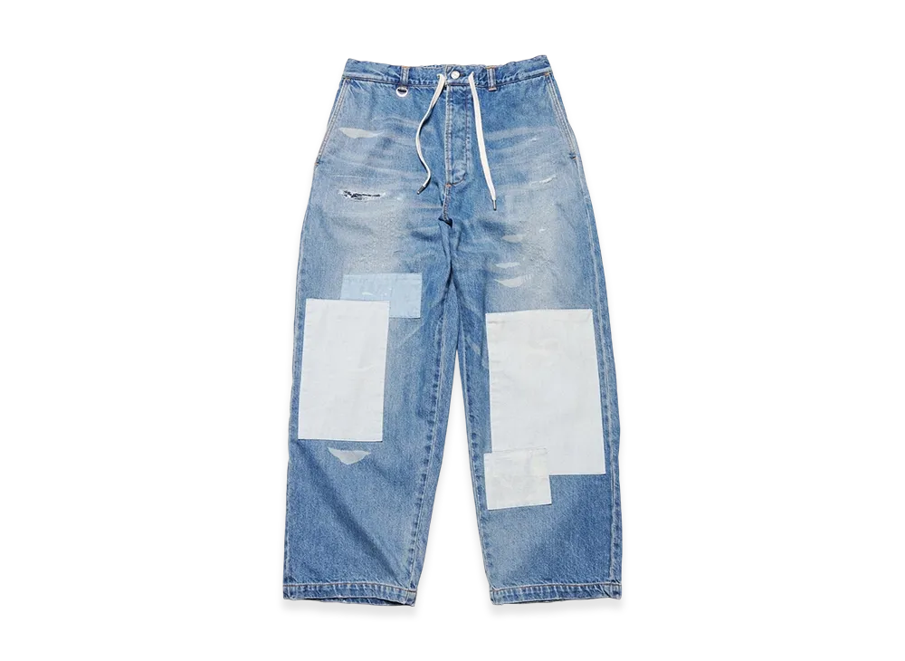 uniform experiment Patchworked Denim Wide-Fitjeans "Indigo"