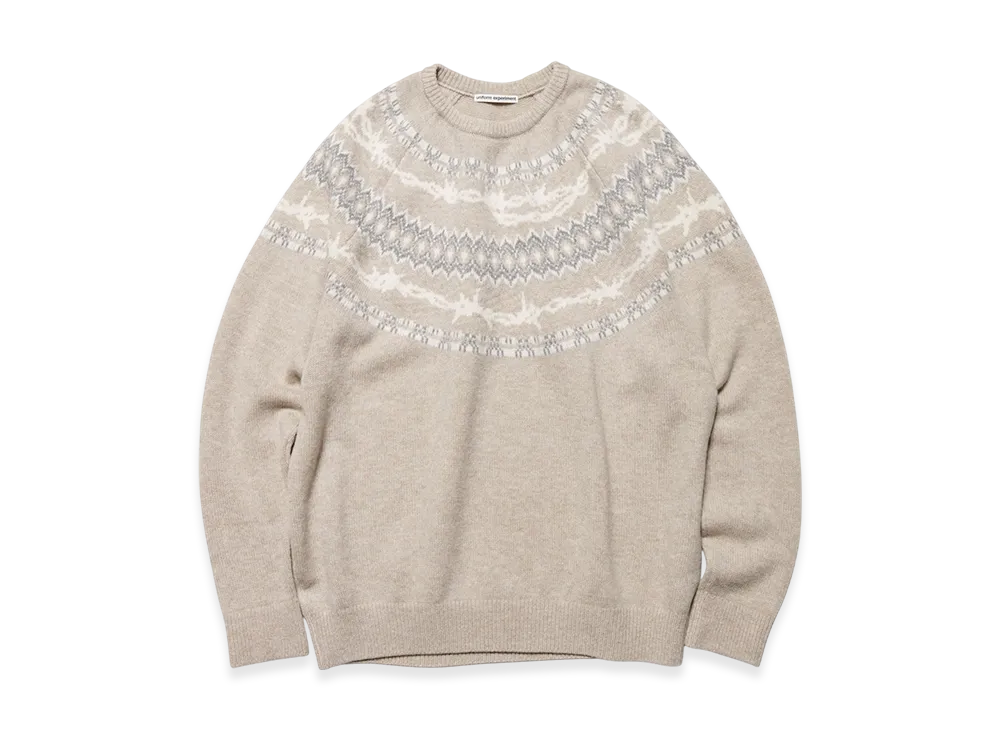 uniform experiment Entangled Nordic Sweater "Beige"