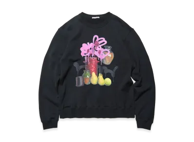 uniform experiment x Michael Cherno Red Vase Crewneck Top "Black"