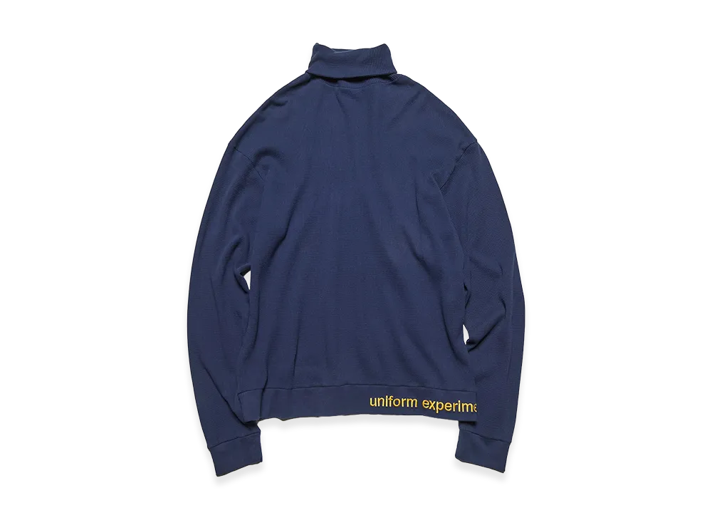 uniform experiment Waffle Turtleneck Top "Navy"