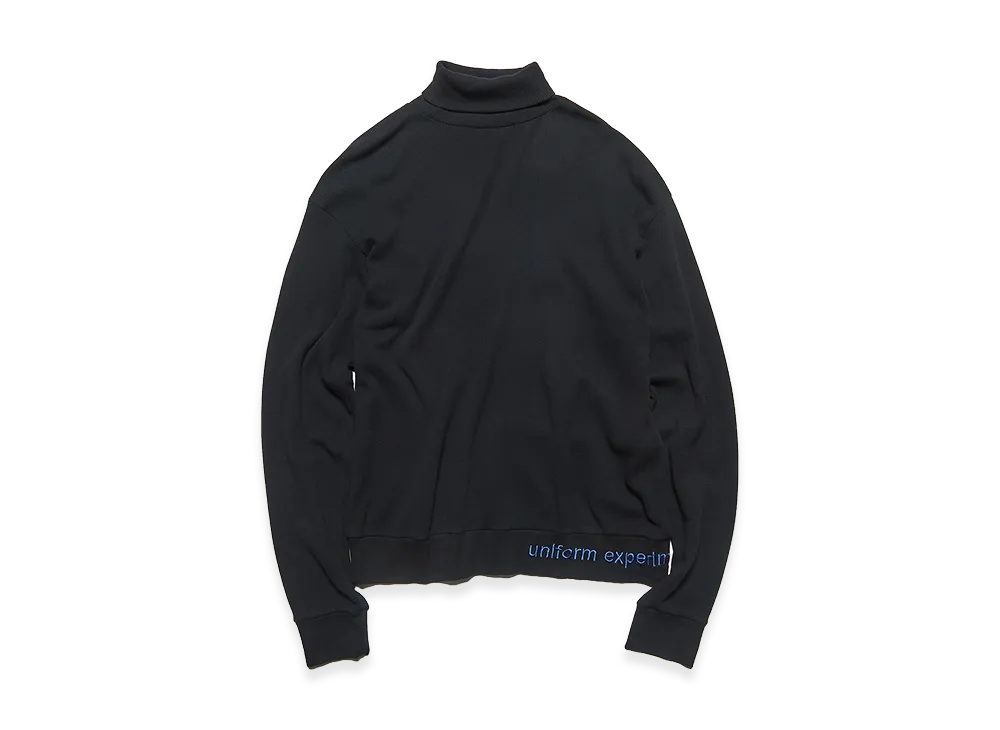 uniform experiment Waffle Turtleneck Top "Black"