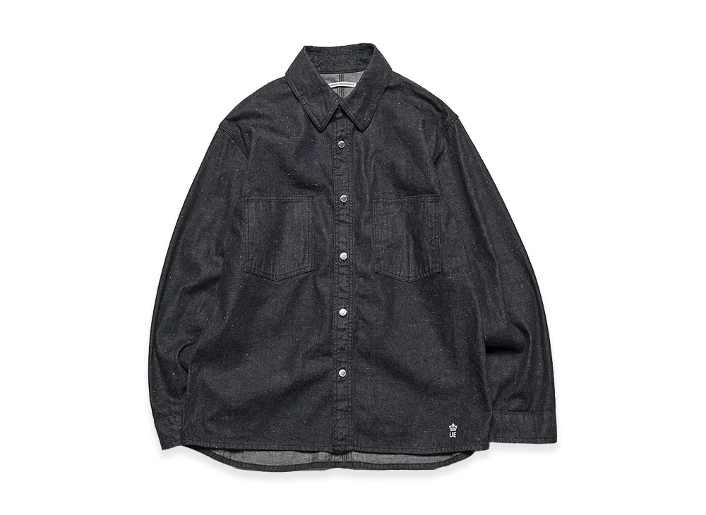uniform experiment Nep Denim Double Pocket Shirt "Black"