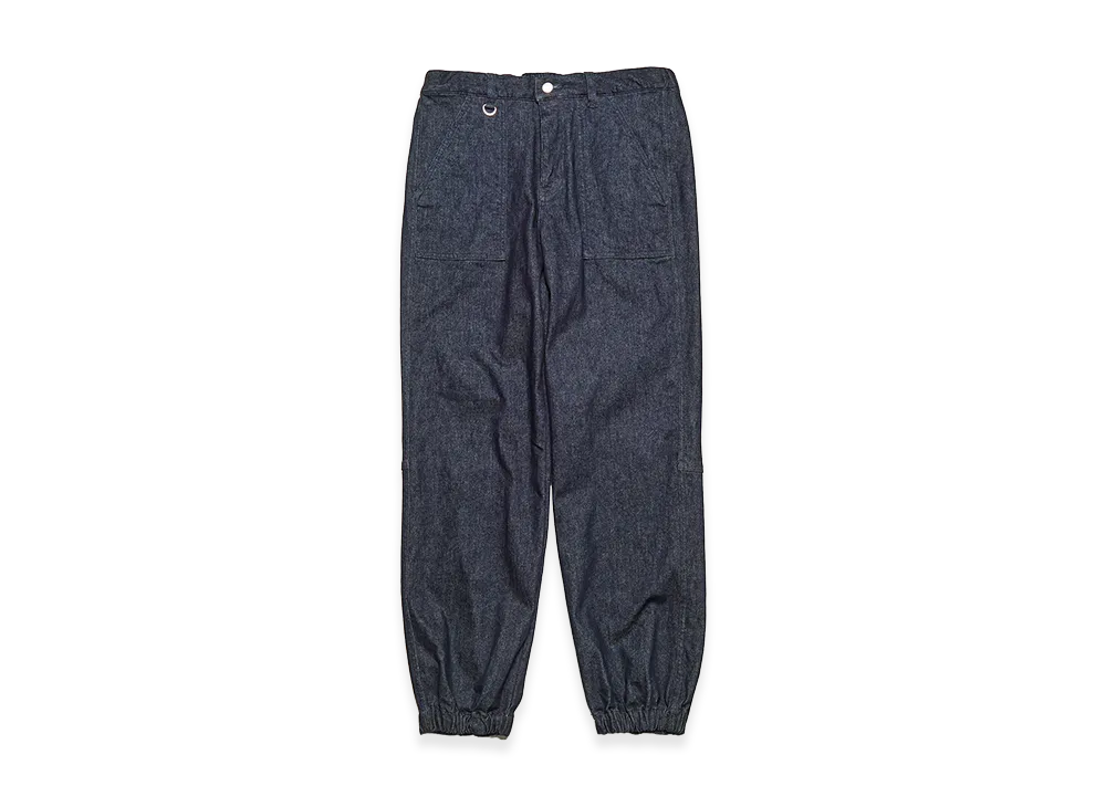 uniform experiment High Stretch Denim Hem Shirring Baker Pants "Indigo"