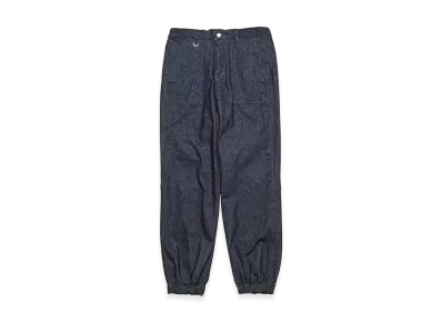 uniform experiment High Stretch Denim Hem Shirring Baker Pants "Indigo"